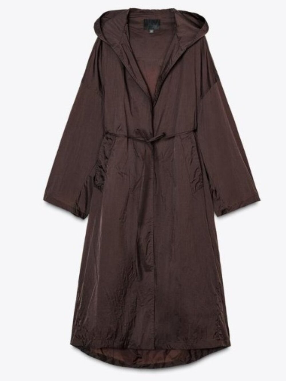 Zara WATER REPELLENT PARACHUTE LONG JACKET